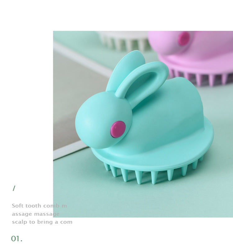 Soft Rubber Shampoo Brush for Kids' Scalp Massage