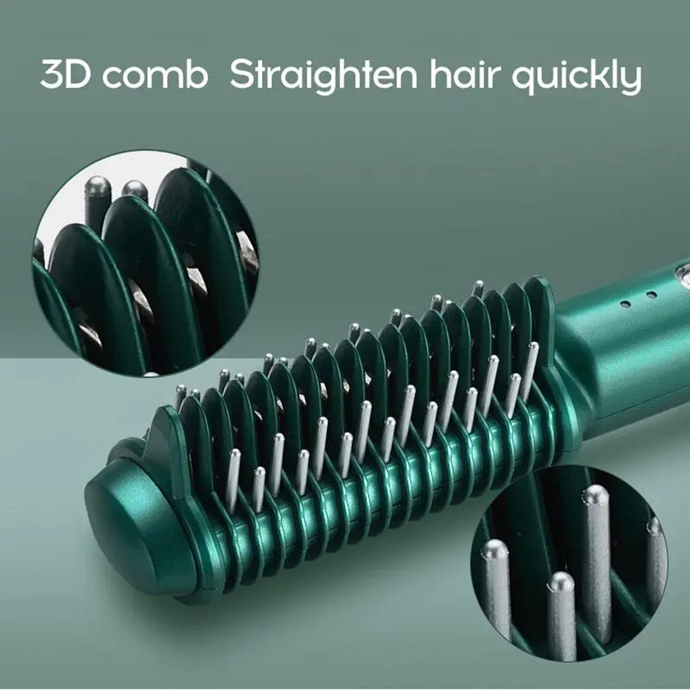 Dual-Purpose Electric Hair Comb for Curling & Straightening